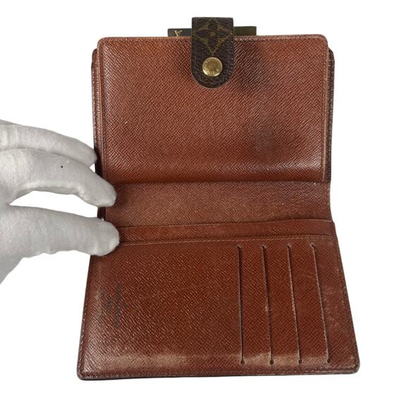 Authentic Louis Vuitton Monogram French Kiss Lock Coin Purse Wallet - Picture 10 of 14